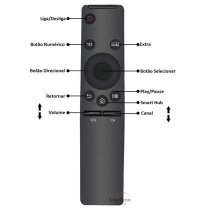 Imagem de Controle Remoto Tv Samsung Smart 4k Smart Com Pilhas