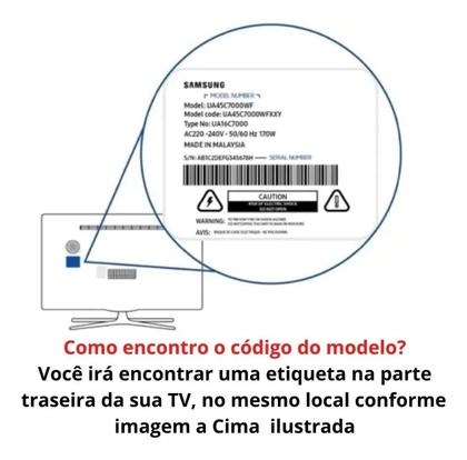 Imagem de Controle Remoto Tv Samsung Smart 4k Smart Com Pilhas