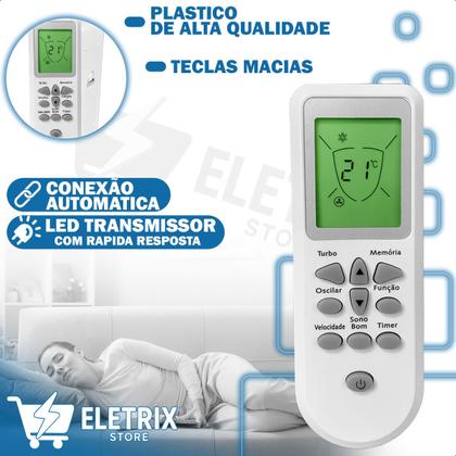 Imagem de Controle Remoto Universal Compatível com Ar Condicionado Consul Com Pilhas