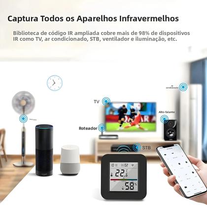 Imagem de Controle Remoto Universal Inteligente Com Sensor De Temperatura E Umidade Para Ar Condicionado E TV