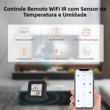 Imagem de Controle Remoto Universal Inteligente Com Sensor De Temperatura E Umidade Para Ar Condicionado E TV