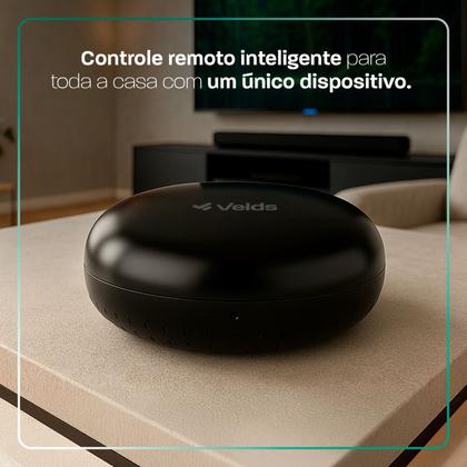 Imagem de Controle Remoto Universal Inteligente Velds, Infravermelho Ir Wi-fi Compatível C/ Alexa E Google, Preto