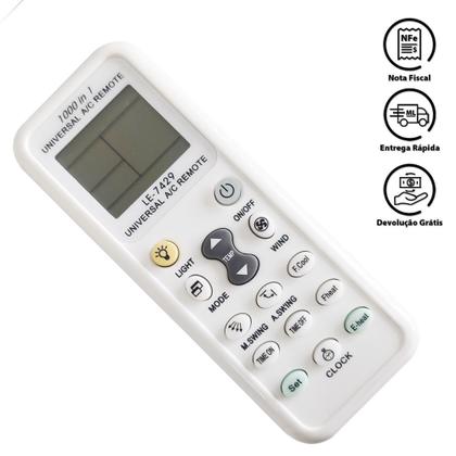 Imagem de Controle remoto universal para ar condicionado marcas compatíveis 1000 modelos em 1 - SKY LELONG