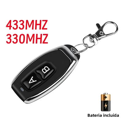 Imagem de Controle Remoto Universal Sem Fio 433MHz 330MHz Com 2 Botões Para Portão De Garagem - Duplicador
