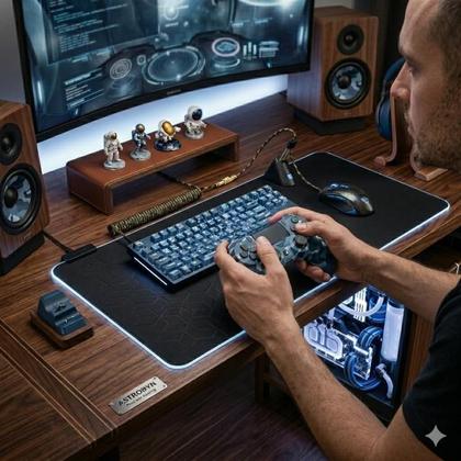 Imagem de Controle Sem Fio Compatível Com Play4 Ps4 Playstation 4 / slim / pro / pc E Smart Tvs Samsung
