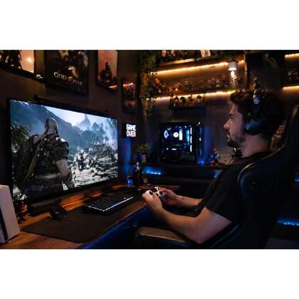 Imagem de Controle Sem Fio Compatível Com Play4 Ps4 Playstation 4 / slim / pro / pc E Smart Tvs Samsung Cor Branco