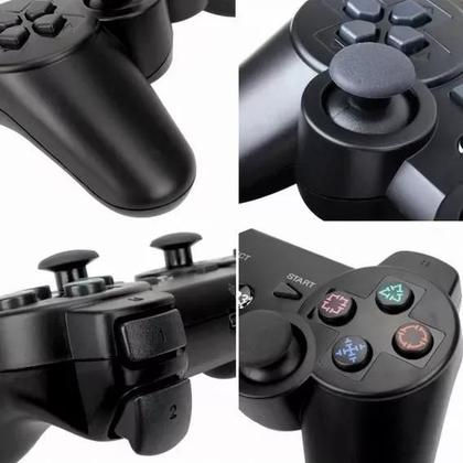 Imagem de Controle Sem Fio Compatível Para Ps3 Pc Joystick Manete Cor Preto Mais Cabo de Carregamento