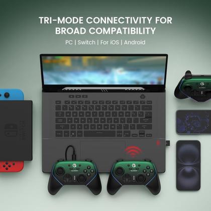 Imagem de Controle Sem Fio GameSir Super Nova com Iluminação RGB Verde