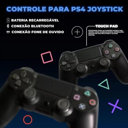 Imagem de Controle sem fio Joystick Wireless Ps'4ª Geração PC e TV Smart console Nova Geração 2024 Doubleshock Sensibilidade suave original Anti imputlag