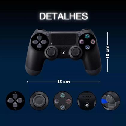 Imagem de Controle sem fio Joystick Wireless Ps'4ª Geração PC e TV Smart console Nova Geração 2024 Doubleshock Sensibilidade suave original Anti imputlag