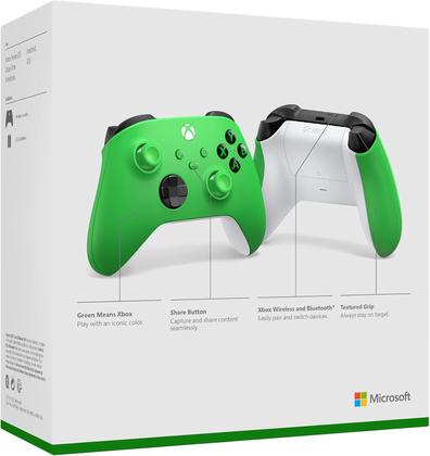 Imagem de Controle Sem Fio Xbox Velocity Green Series S  X  One e PC Original Microsoft Verde