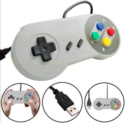 Imagem de Controle Usb Super N Snes Joystick Windows Mac Linux Colorido
