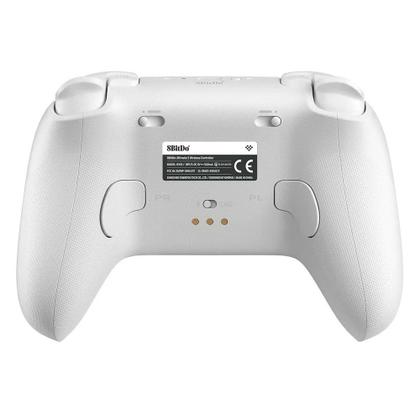 Imagem de Controle Wireless 8BitDo Ultimate 2, Efeito Hall, 2.4G, com Dock, p/ PC e Android, Branco - 81HE01