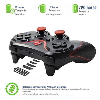 Imagem de Controle X3 Sem Fio Bluetooth para Celular e PC Joystick Ergonômico e Imersivo