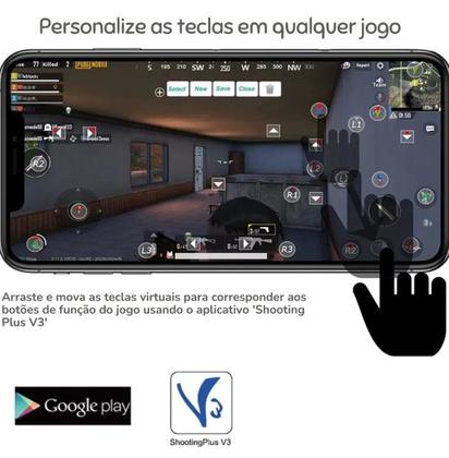 Imagem de Controle X3 Sem Fio Bluetooth para Celular e PC Joystick Ergonômico e Imersivo