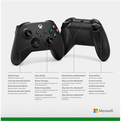 Imagem de Controle Xbox Sem Fio Joystick Carbon Black X/S Wireless