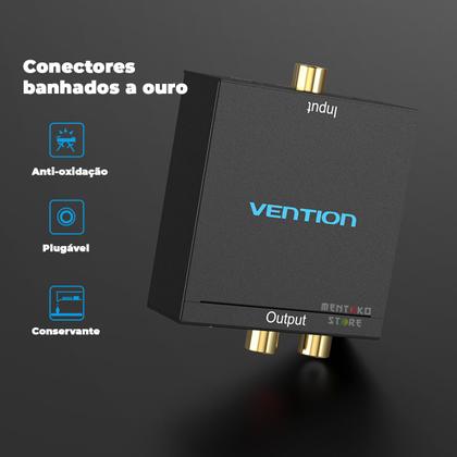 Imagem de Conversor Audio Digital Para Analogico P2 RCA Som Vention