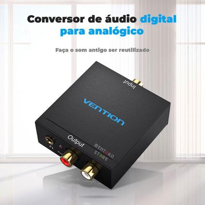 Imagem de Conversor Audio Digital Para Analogico P2 RCA Som Vention