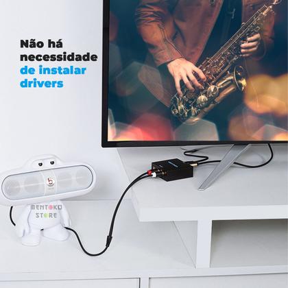 Imagem de Conversor Audio Digital Para Analogico P2 RCA Som Vention