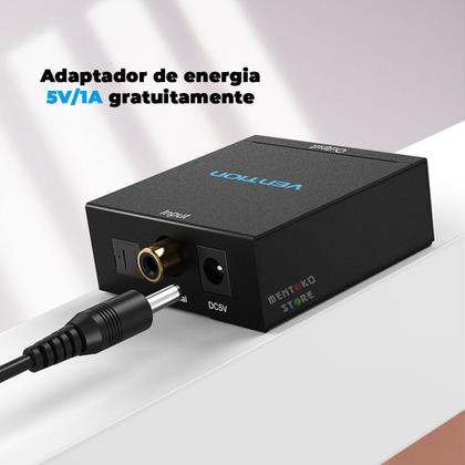 Imagem de Conversor Audio Digital Para Analogico P2 RCA Som Vention