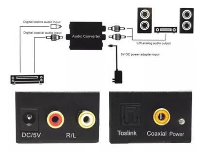 Imagem de Conversor Audio Optico Digital Fibra Coaxial Rca FY-446