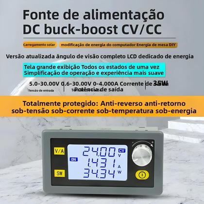Imagem de Conversor DC-DC Ajustável Buck Boost 5.0~30V Para 0.6~30V Fonte De Alimentação CC CV 0~4.0A Módulo