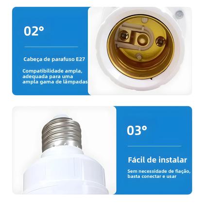 Imagem de Conversor De Soquete E27 Com Sensor De Movimento PIR Interruptor Suporte Para Lâmpada AC 85-265V Luz