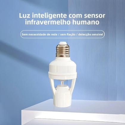 Imagem de Conversor De Soquete E27 Com Sensor De Movimento PIR Interruptor Suporte Para Lâmpada AC 85-265V Luz