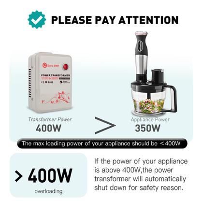 Imagem de Conversor de tensão SUNSHUN Step Up 110V/120V para 220V/240V 500W