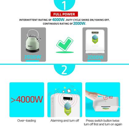 Imagem de Conversor de tensão UMI 2000W Step Down 220V para 110V com modo automático