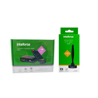 Imagem de Conversor Digital de TV + Antena Interna + 2 Pilhas AAA