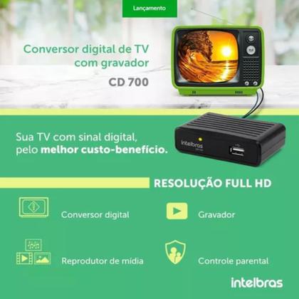 Imagem de Conversor Digital De Tv Intelbras Com Gravador Cd 700 - System Security Force