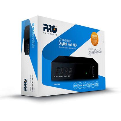Imagem de Conversor Digital, Mini, FULL HD, Bivolt com Mídia Center e Entrada USB Pro Eletronic