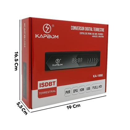 Imagem de Conversor Digital Terrestre HDMI USB Full HD Grava Programas Controle Incluso Kapbom