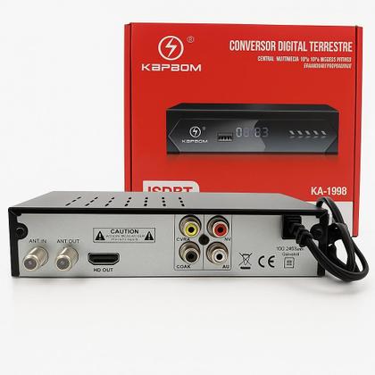 Imagem de Conversor Digital Terrestre HDMI USB Full HD Grava Programas Controle Incluso Kapbom