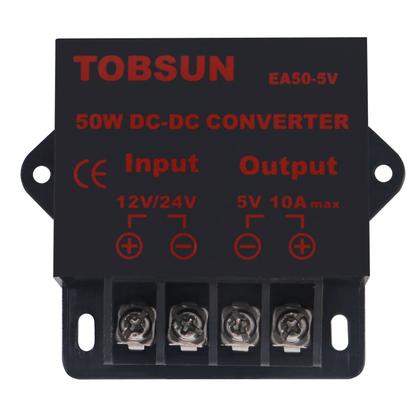 Imagem de Conversor Dweii DWEII, pacote com 2 unidades, 12V/24V para 5V 10A 50W