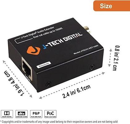 Imagem de Conversor extensor de áudio digital J-Tech Digital JTECH-AET1000