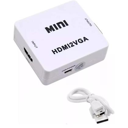 Imagem de Conversor hdmi para vga com Saída de Áudio P2 HDMI2VGA