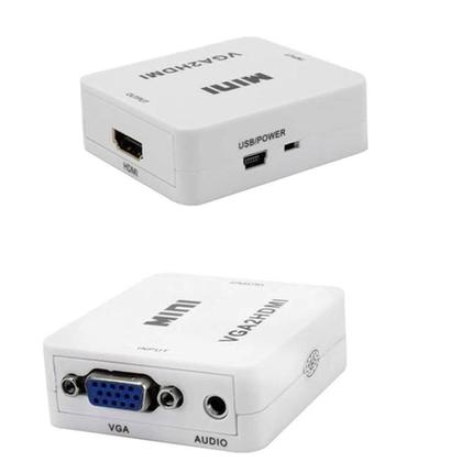 Imagem de Conversor hdmi para vga com Saída de Áudio P2 HDMI2VGA