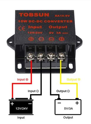 Imagem de Conversor regulador redutor de tensão 12V/24V a 5V 3A