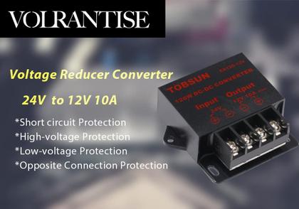 Imagem de Conversor Step Down VOLRANTISE DC 24V para 12V 10A 120W