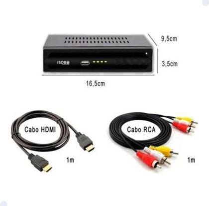 Imagem de Conversor Tv de Sinal Analógico p Digital com Antena interna HDTV