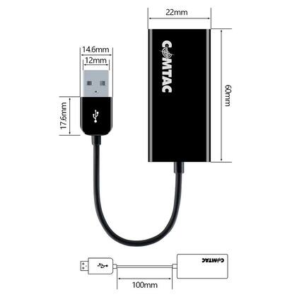 Imagem de Conversor USB 2.0 para RJ45 Lan 10/100Mbps 9300 Comtac