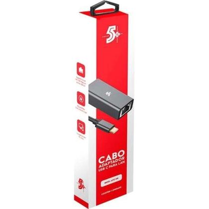 Imagem de Conversor USB C Para LAN RJ45 Adaptador 5+