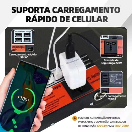 Imagem de Conversor Veicular 12V 24V Tomada USB