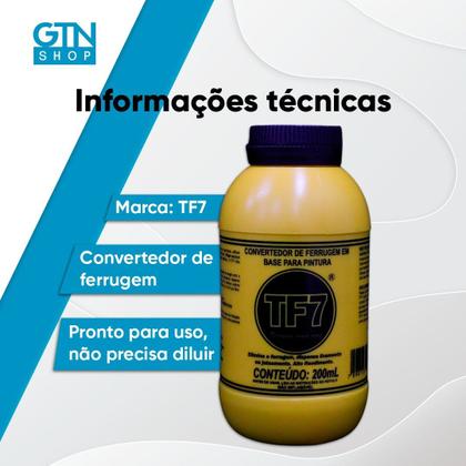 Imagem de Convertedor De Ferrugem TF7 200ML