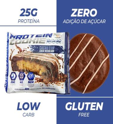 Imagem de Cookie Com Whey Protein Tech Cacau Com Recheio De Coco