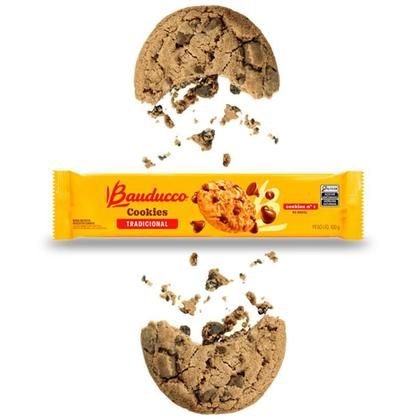Imagem de Cookies Bauducco Tradicional Gotas Chocolate Kit 45Un 100G