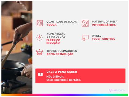 Imagem de Cooktop 1 Boca Electrolux Indução Portátil