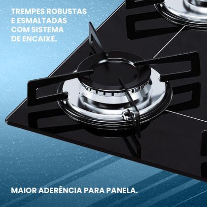 Imagem de Cooktop 2 bocas ultra chama vermelho chapa